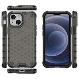Honeycomb Case rustning med TPU Bumper til iPhone 13 mini sort
