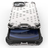 Honeycomb Case armor cover med TPU Bumper til iPhone 13 mini sort