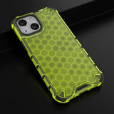 Honeycomb Case rustning med TPU Bumper til iPhone 13 mini grøn