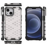 Honeycomb Case armor cover med TPU Bumper til iPhone 13 mini gennemsigtig