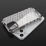 Honeycomb Case armor cover med TPU Bumper til iPhone 13 mini gennemsigtig