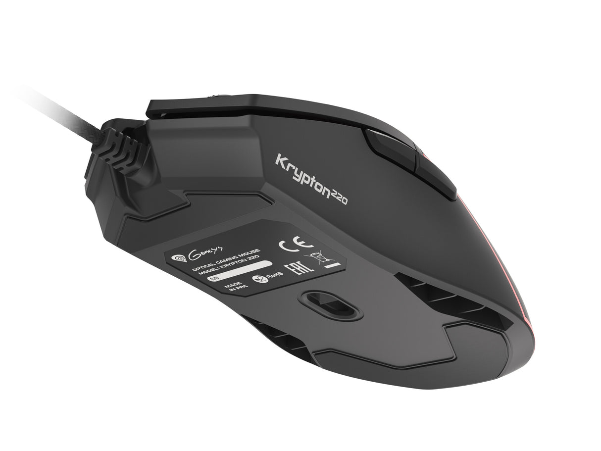 GENESIS Krypton 220 mus Spil Højre hånd USB Type-A Optisk 6400 dpi
