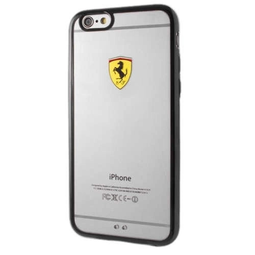 Ferrari Hardcase FEHCP6BK iPhone 6/6S racing shield gennemsigtig sort