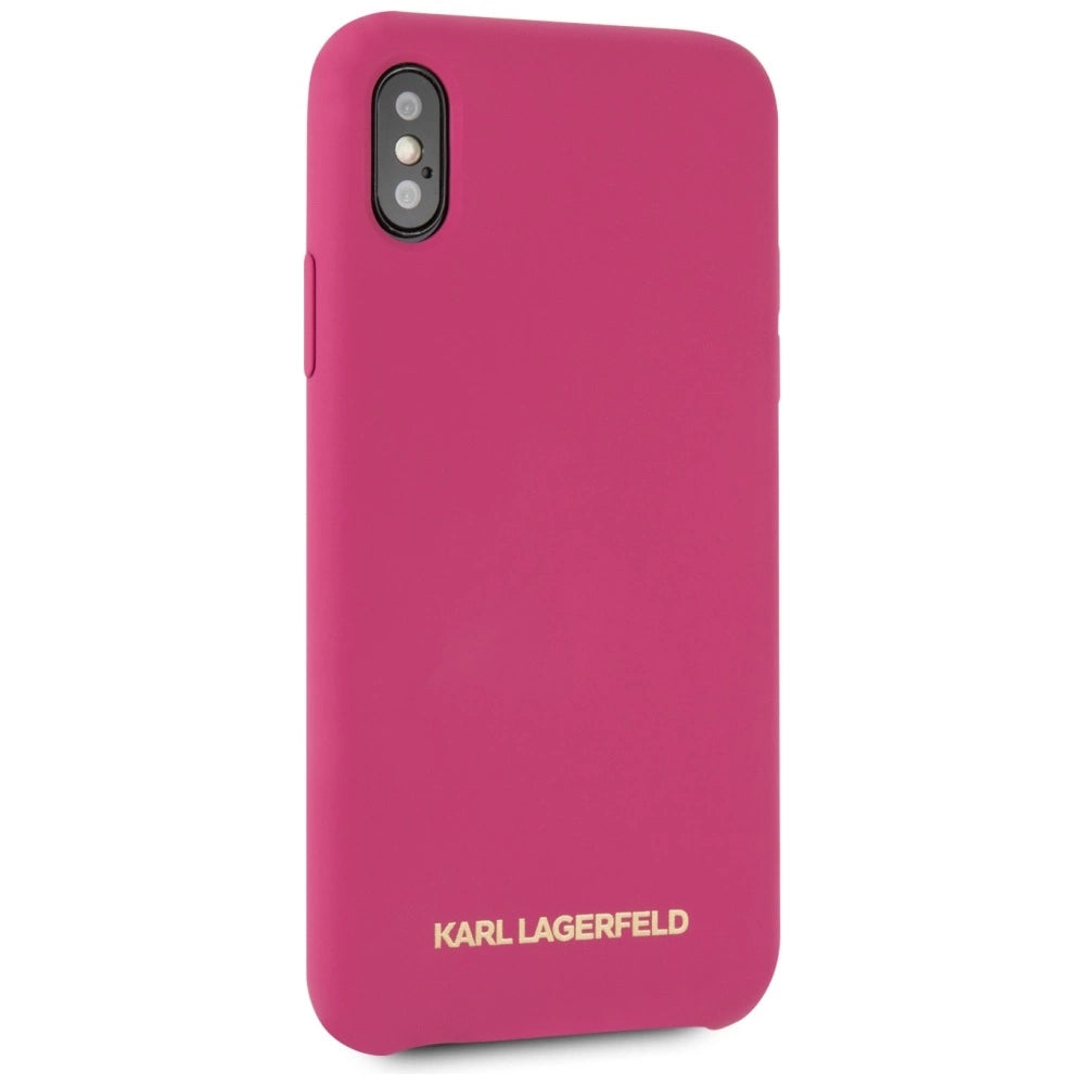 Karl Lagerfeld Silicone iPhone X/Xs Hardcase - Fuchsia