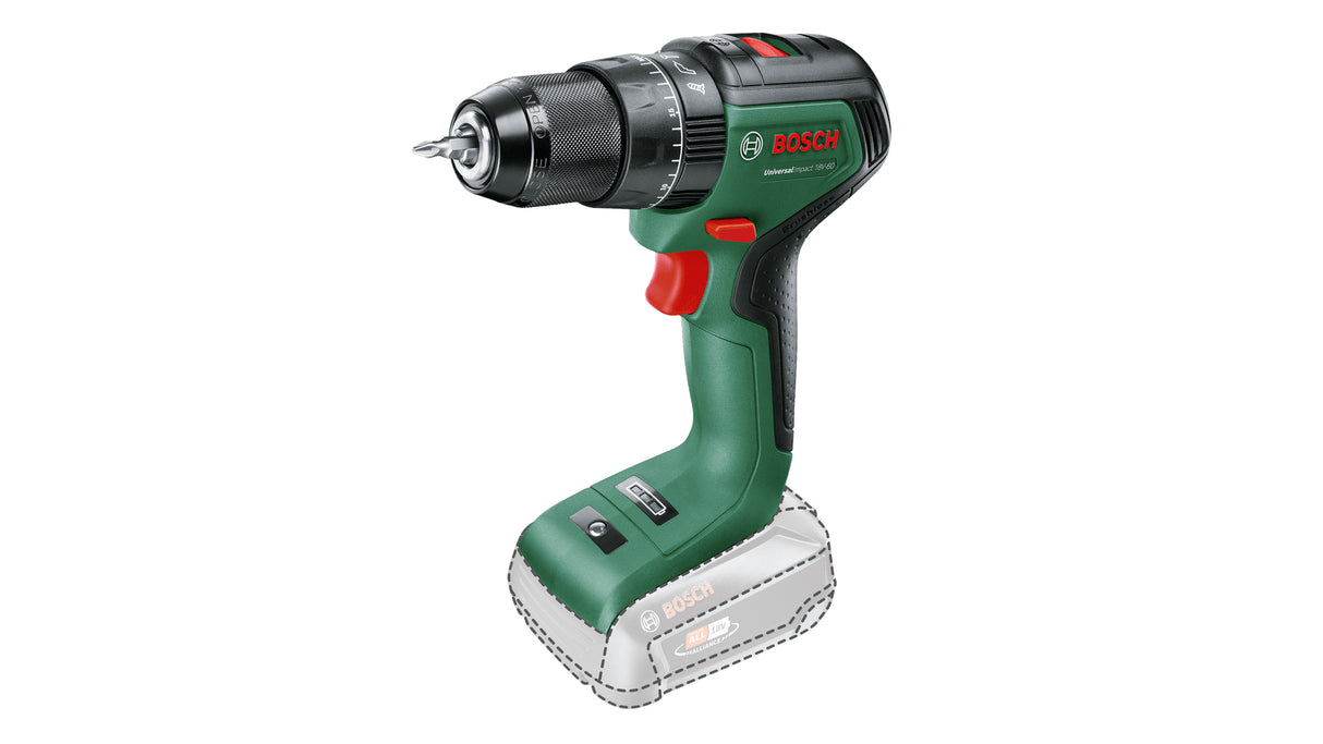 Bosch UniversalImpact 18V-60 Slagboremaskine 18V Batteri og lader ikke inkluderet