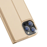 Dux Ducis Skin Pro Bogreol type etui til iPhone 13 Pro Max guld