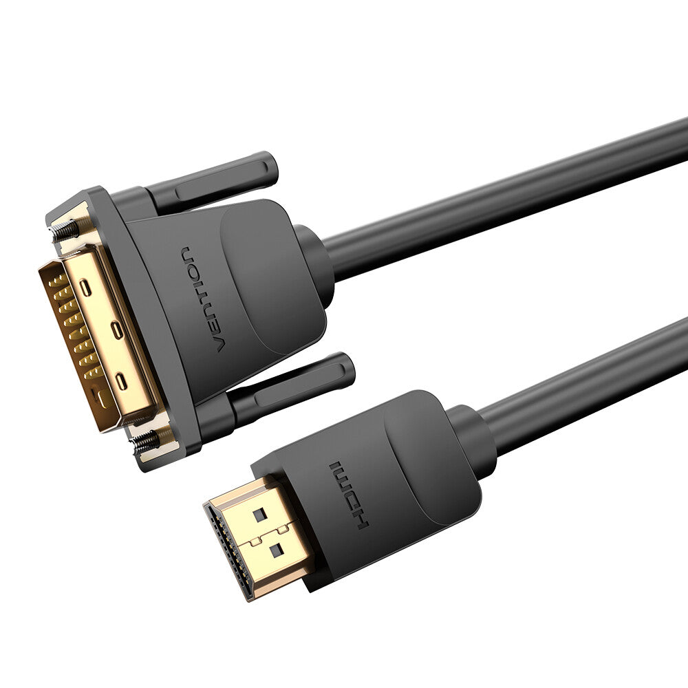 Vention ABFBF videokabel adapter 1 m HDMI Type A (Standard) DVI-D Sort