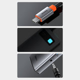 Baseus Metal Gleam 11in1 multifunctional USB Type C HUB - 3x USB 3.2 Gen 1 5Gbps / USB Type C PD 100W / 3.5 mm mini jack AUX / VGA Full HD 60Hz / 2x HDMI 4K 30Hz / TF and SD card reader / RJ45 1Gbps gray (CAHUB-CT0G)