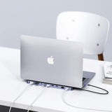 Choetech docking station multifunktionsadapter HUB USB Type C 11in1 100W PD grå (HUB-M20)