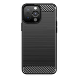 Carbon Case Flexible Cover TPU Case til iPhone 13 Pro sort