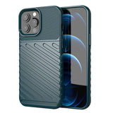 Thunder Case Flexible Tough Rugged Cover TPU Case til iPhone 13 Pro Max grøn