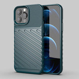 Thunder Case Flexible Tough Rugged Cover TPU Case til iPhone 13 Pro Max grøn