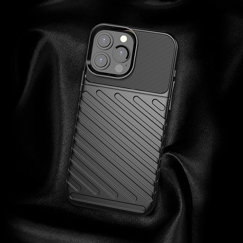 Thunder Case Flexible Tough Rugged Cover TPU Case til iPhone 13 Pro Max blå