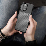 Thunder Case Flexible Tough Rugged Cover TPU Case til iPhone 13 Pro Max blå