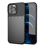Thunder Case Flexible Tough Rugged Cover TPU Case til iPhone 13 Pro Max sort