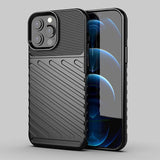 Thunder Case Flexible Tough Rugged Cover TPU Case til iPhone 13 Pro Max sort