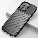 Thunder Case Flexible Tough Rugged Cover TPU Case til iPhone 13 Pro Max sort