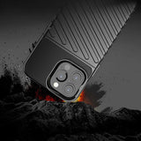 Thunder Case Flexible Tough Rugged Cover TPU Case til iPhone 13 Pro Max sort