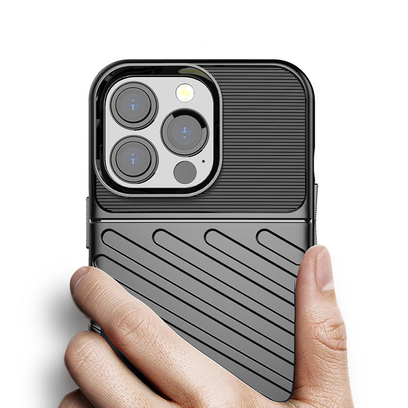 Thunder Case Flexible Tough Rugged Cover TPU Case til iPhone 13 Pro grøn