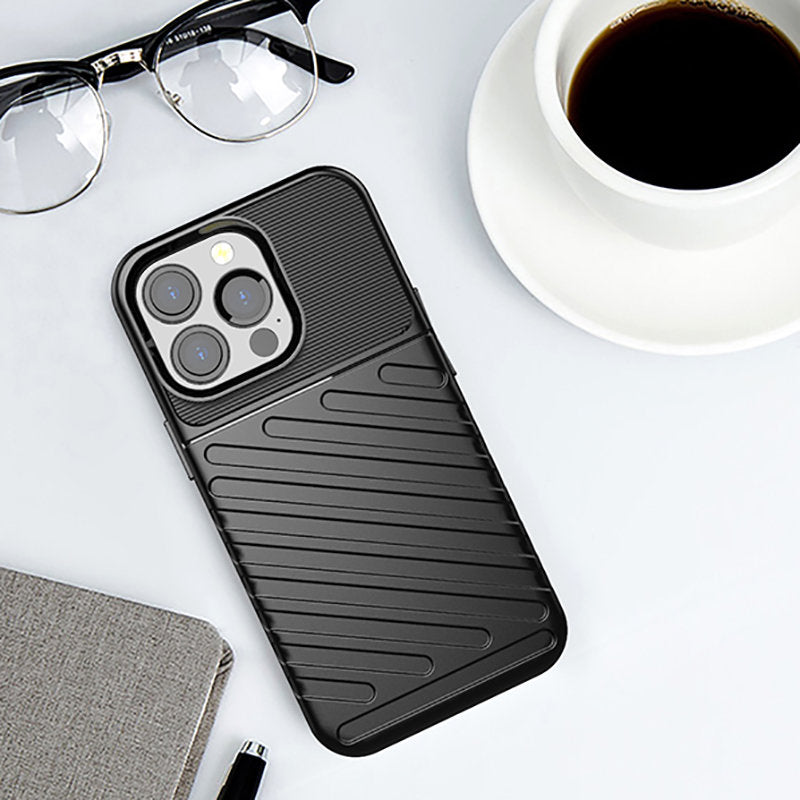 Thunder Case Flexible Tough Rugged Cover TPU Case til iPhone 13 Pro blå