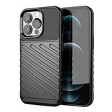 Thunder Case Flexible Tough Rugged Cover TPU Case til iPhone 13 Pro sort
