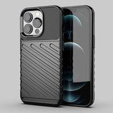 Thunder Case Flexible Tough Rugged Cover TPU Case til iPhone 13 Pro sort