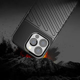 Thunder Case Flexible Tough Rugged Cover TPU Case til iPhone 13 Pro sort