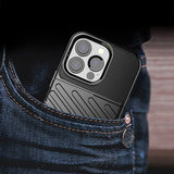 Thunder Case Flexible Tough Rugged Cover TPU Case til iPhone 13 Pro sort