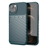 Thunder Case Flexible Tough Rugged Cover TPU Case til iPhone 13 mini grøn