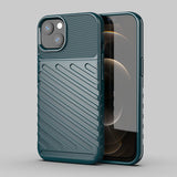 Thunder Case Flexible Tough Rugged Cover TPU Case til iPhone 13 mini grøn