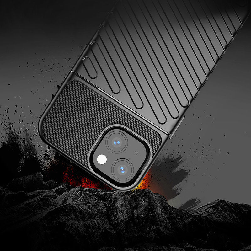 Thunder Case Flexible Tough Rugged Cover TPU Case til iPhone 13 mini grøn