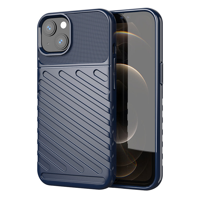 Thunder Case Flexible Tough Rugged Cover TPU Case til iPhone 13 mini blå