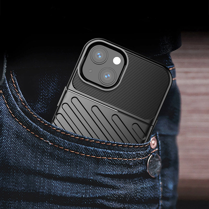 Thunder Case Flexible Tough Rugged Cover TPU Case til iPhone 13 mini blå