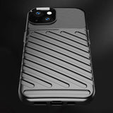 Thunder Case Flexible Tough Rugged Cover TPU Case til iPhone 13 mini sort
