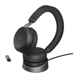 Jabra Evolve2 75 Headset Trådløs Kontor/Callcenter Bluetooth Opladningsstativ Sort
