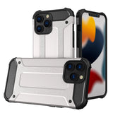 Hybrid Armor Case Tough Rugged Cover til iPhone 13 Pro sølv
