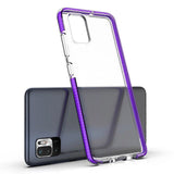 Spring Case klar TPU gel beskyttende cover med farverig ramme til Xiaomi Redmi Note 10 5G / Poco M3 Pro sort