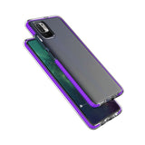 Spring Case klar TPU gel beskyttende cover med farverig ramme til Xiaomi Redmi Note 10 5G / Poco M3 Pro sort