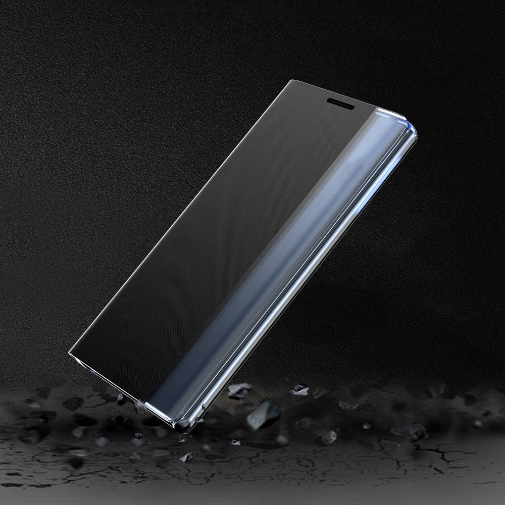 Sleep Case Bokhylster Type Case med Smart Window til iPhone 13 Pro blå