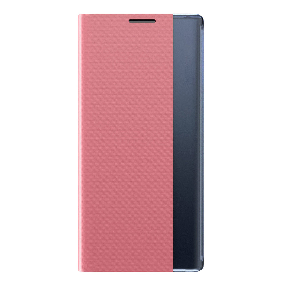 Sleep Case Bookcase Type Case med Smart Window til iPhone 13 Pro lyserød