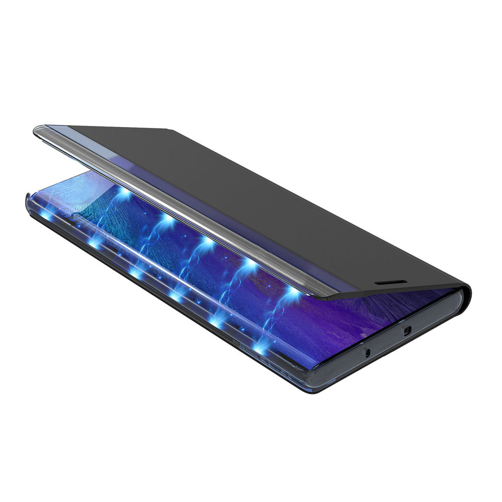Sleep Case Bookcase Type Case med Smart Window til iPhone 13 Pro lyserød