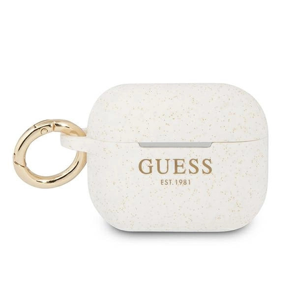 Guess GUAPSGGEH AirPods Pro cover hvid/hvid Silicone Glitter