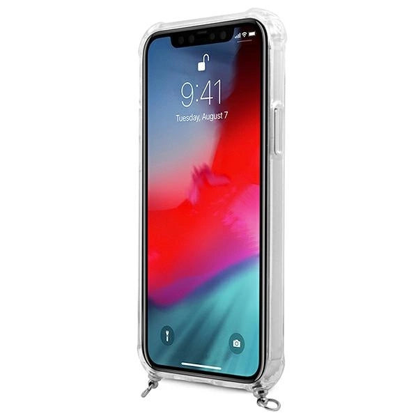 Guess GUHCP12LKC4GSSI iPhone 12 Pro Max 6.7" Transparent hardcase 4G Silver Chain