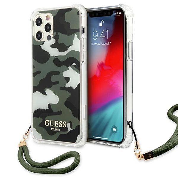 Guess GUHCP12LKSARKA iPhone 12 Pro Max 6.7" grøn/khaki hardcase Camo Collection