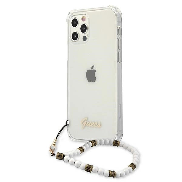 Guess GUHCP12MKPSWH iPhone 12/12 Pro 6.1" Transparent Hardcase White Pearl