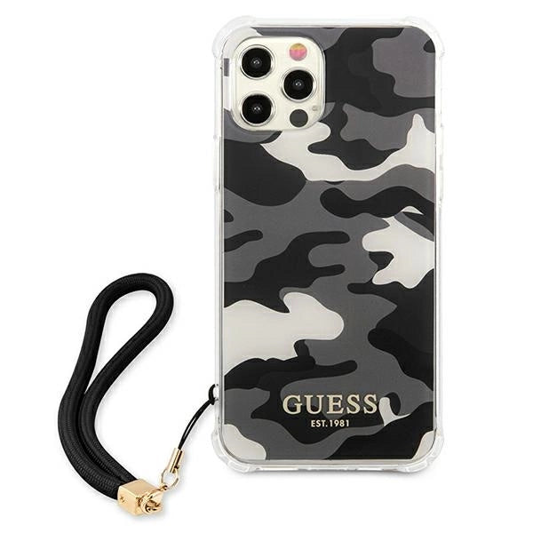 Guess GUHCP12MKSARBK iPhone 12/12 Pro 6.1" black/black hardcase Camo Collection