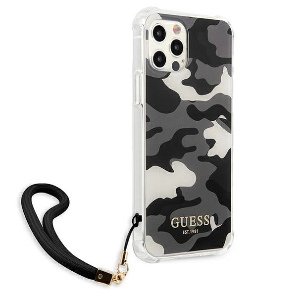 Guess GUHCP12MKSARBK iPhone 12/12 Pro 6.1" black/black hardcase Camo Collection