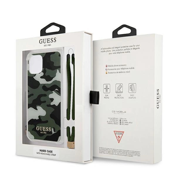 Guess GUHCP12MKSARKA iPhone 12/12 Pro 6.1" grøn/khaki hardcase Camo Collection