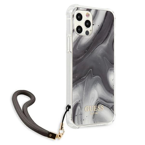 Guess Marble Collection iPhone 12 / iPhone 12 Pro Case - Grå