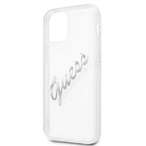 Guess GUHCP12MKTRSVSI iPhone 12/12 Pro 6.1" Gennemsigtig hardcase Vintage Script Silver